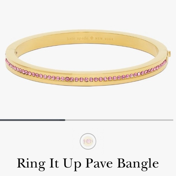 NWT Kate Spade Ring It Up Pave Bangle in Rose - Picture 1 of 9
